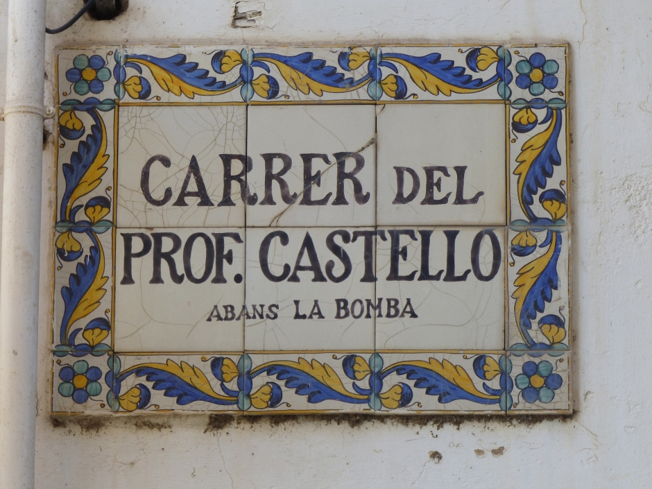 Plafó del carrer del Professor Castelló.