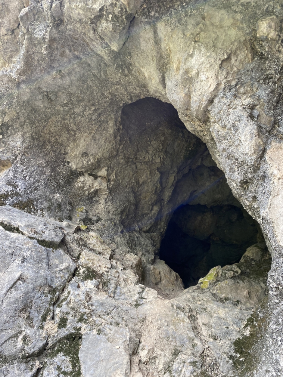 Entrada superior de la cova (Rosa Soler Acedo, 2021).