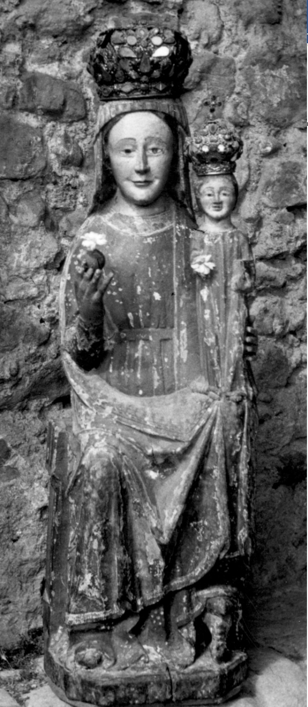 Imatge antiga de la Mare de Déu dels Tossals (AAVV. Inventari del Patrimoni Arquitectònic de Catalunya, 5, 1994)