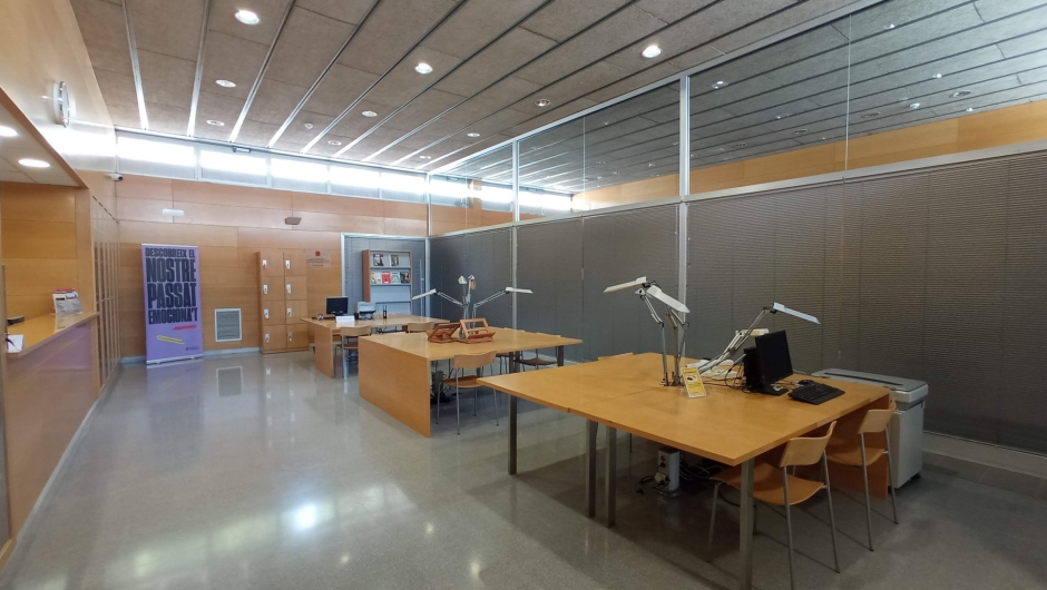 Sala de consulta de l'Arxiu Comarcal del Berguedà