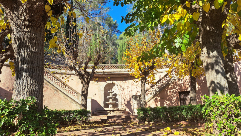Vista general d'una de les fonts des del Carrer Raval Bassons.