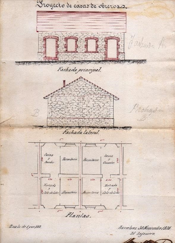 Plànols del proyecte realitzat pel propietari i enginyer, Manuel Gispert (Serra-Gómez, 2023)