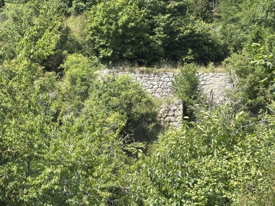 Imatge d'una de les parets que formaven part de la casa de cal Coix