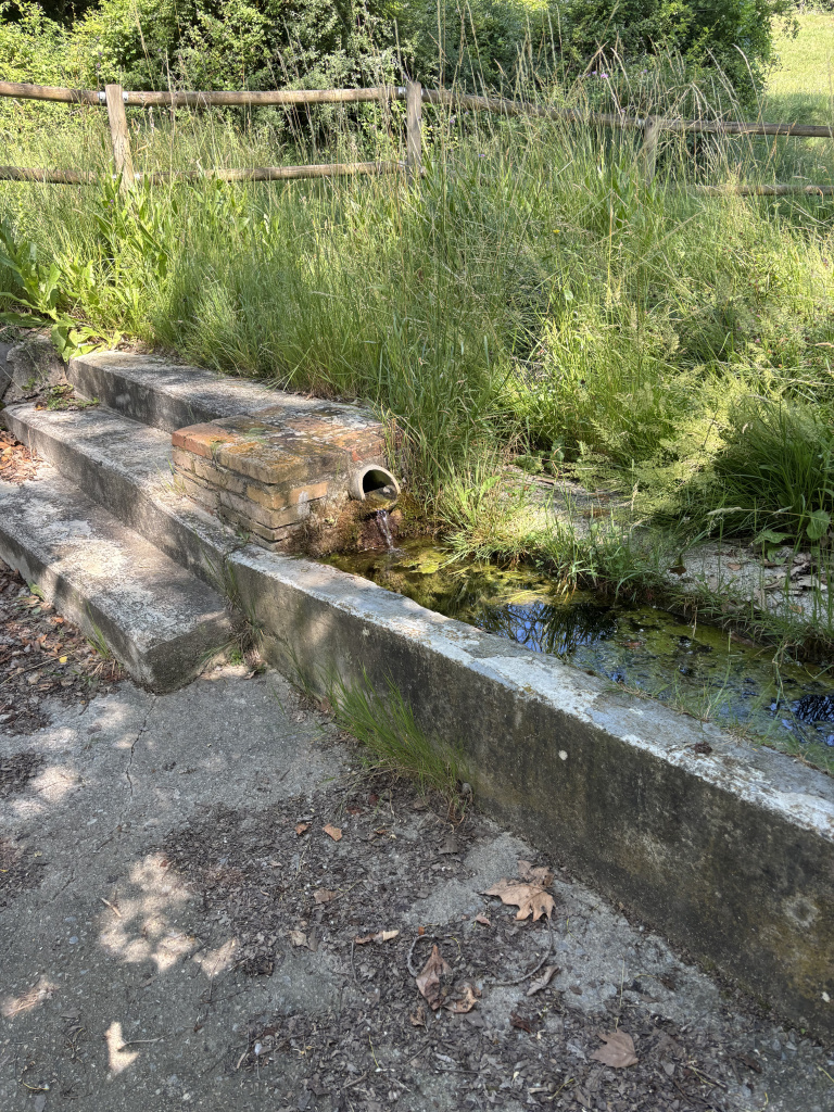 Canalització que alimenta i transporta l'aigua fins a la font de la Perera
