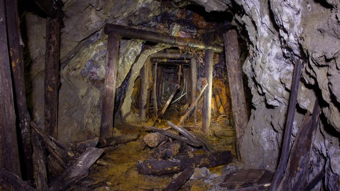 Imatge de l'interior d'una mina.