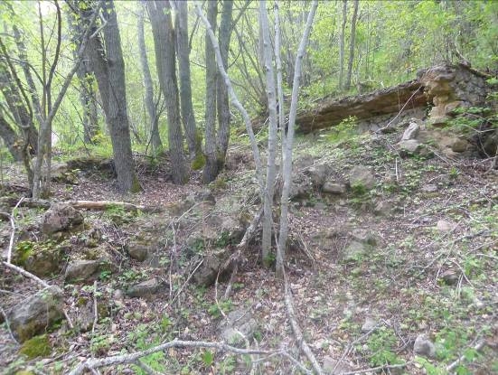 Vista d'algunes estructures de la casa