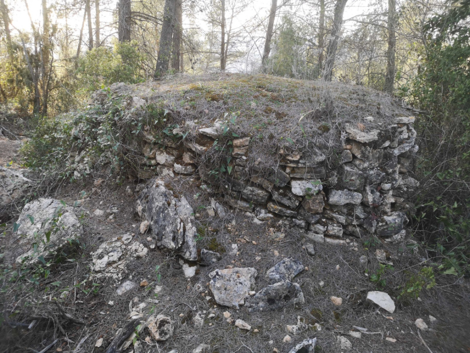 Detall d'un costat de la façana