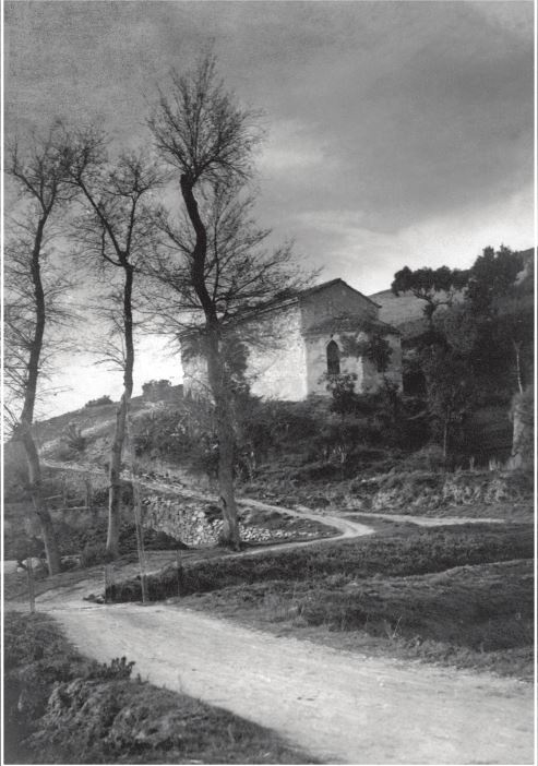Postal de la Capella de Sant Nicolau (1927). Arxiu Municipal de Granollers, Fotografia i fons Joan Guàrdia AMgr