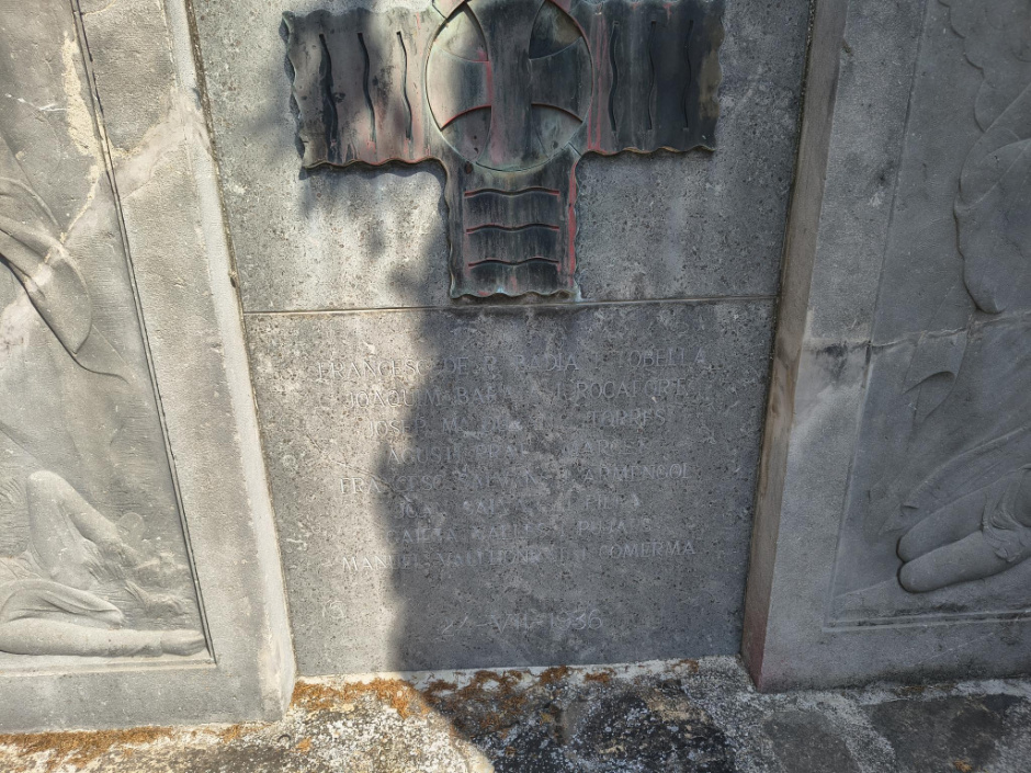 Vista actual del monument al cementiri. Fotografia Diputació de Barcelona: 2025