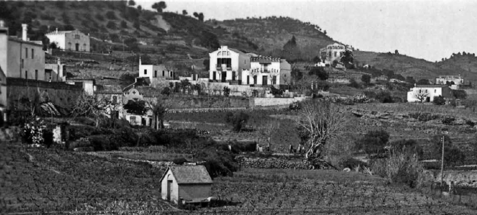 Imatge històrica del barri de les Masies als anys 20.