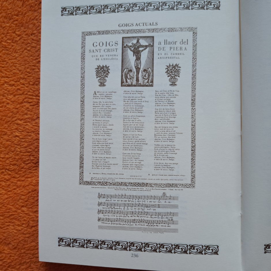 Fulletó del Sant Crist dels Goigs actuals