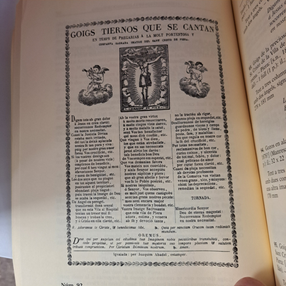 Font: Llibre Goigs de la comarca de l'Anoia