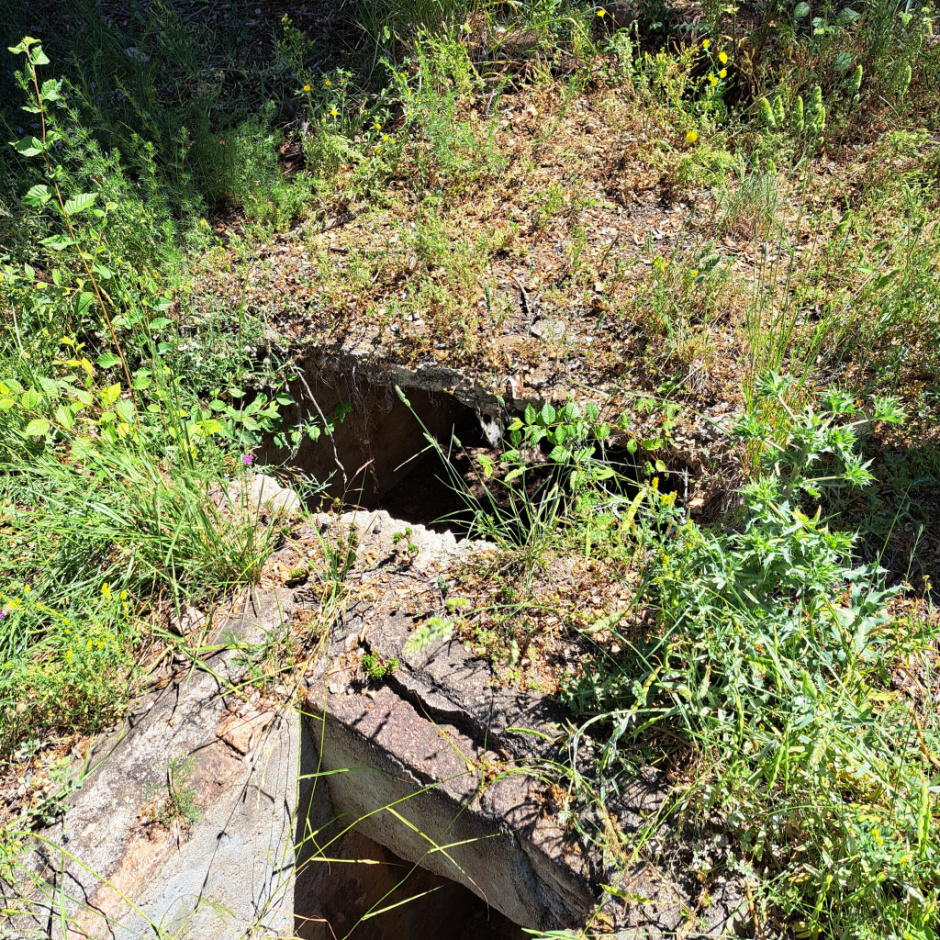 Exterior de la cisterna