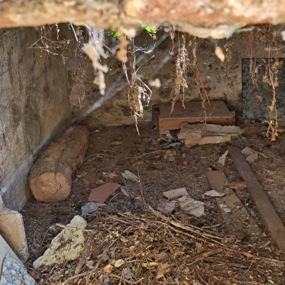 Interior de la cisterna