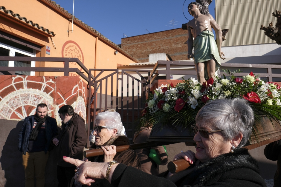 La processó que té lloc per Sant Sebastià. 2019. Foto de Josep Cano. Ajuntament de Polinyà.