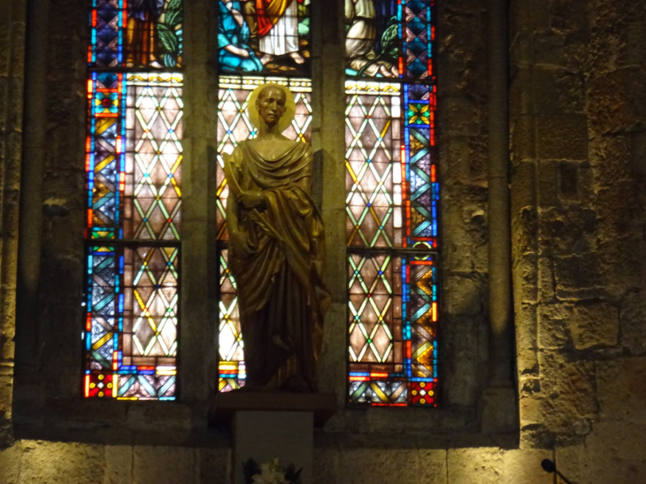 Escultura de sant Cugat, d'Enric Monjo.