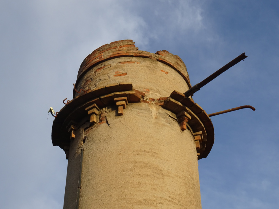 Part superior del Molí de vent de l'avinguda Volpelleres