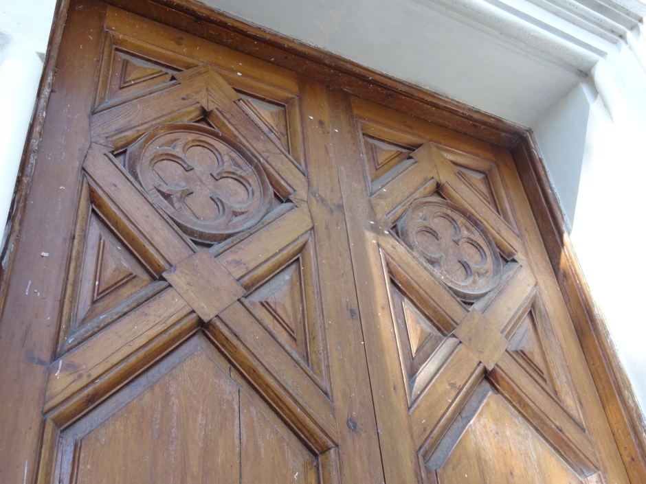 Porta d'entrada a la Casa Boixader.