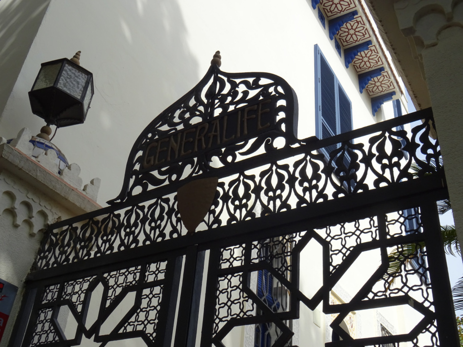 Reixa d'entrada al jardi de la casa Generalife.