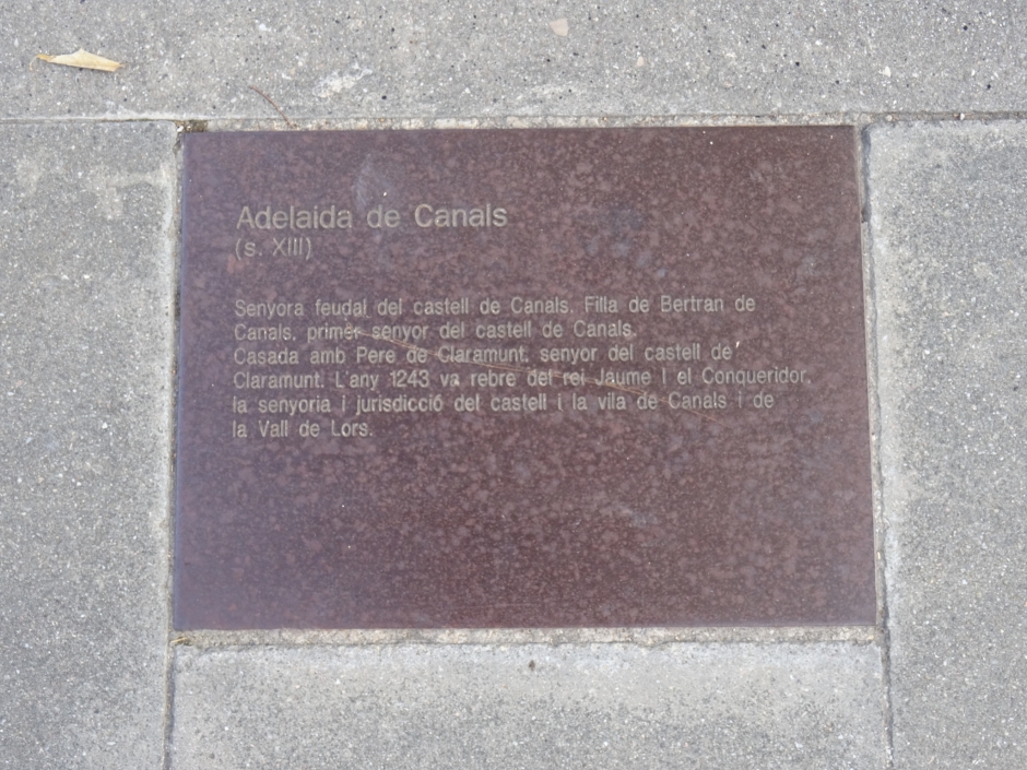 Placa d'Adelaida de Canals