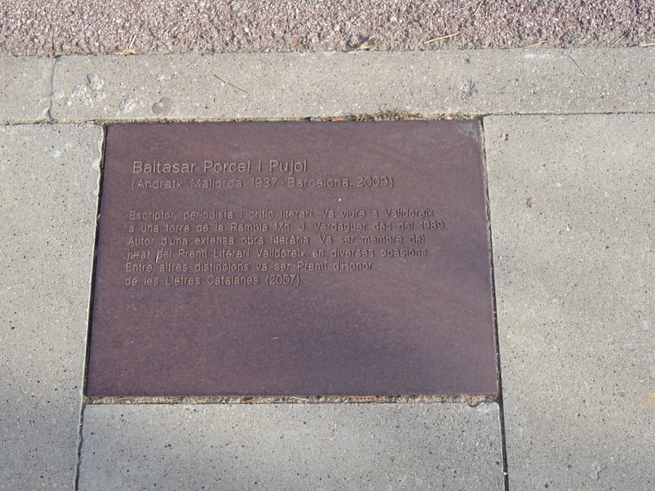 Placa de Baltasar Porcel