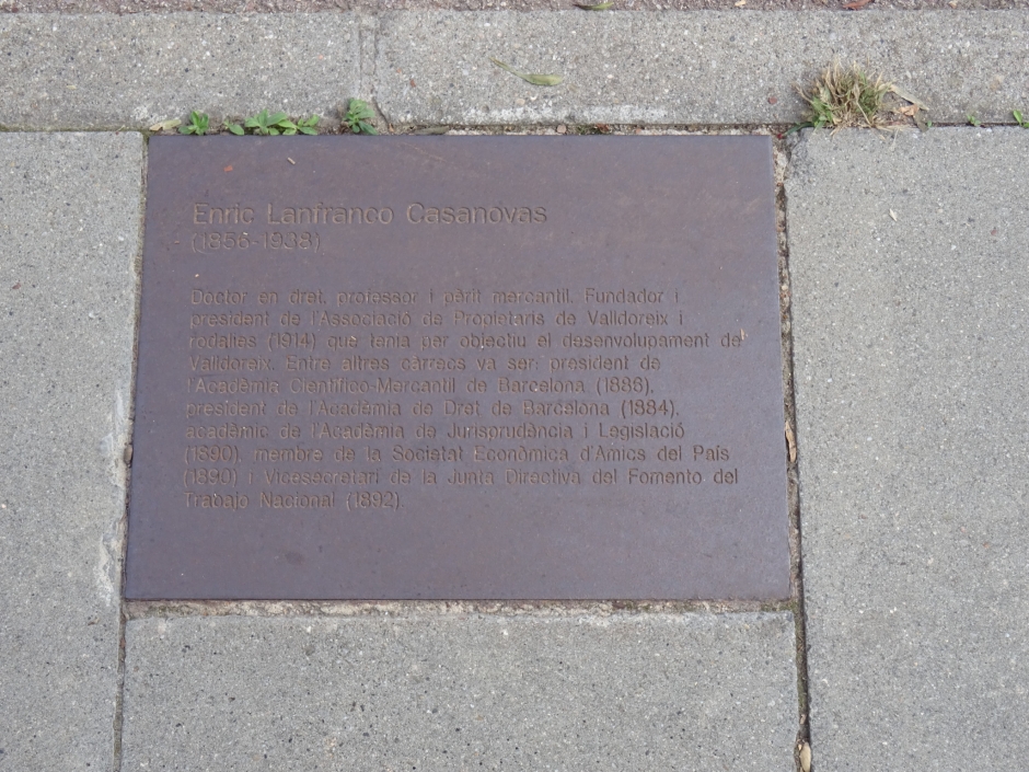 Placa d'Enric Lanfranco