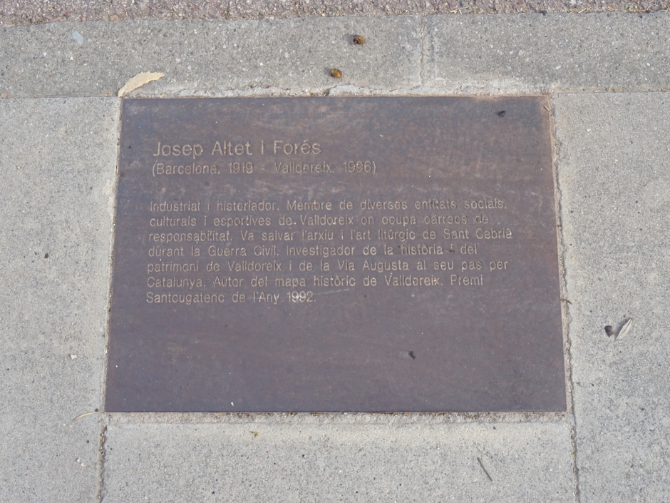 Placa de Josep Altet Forés