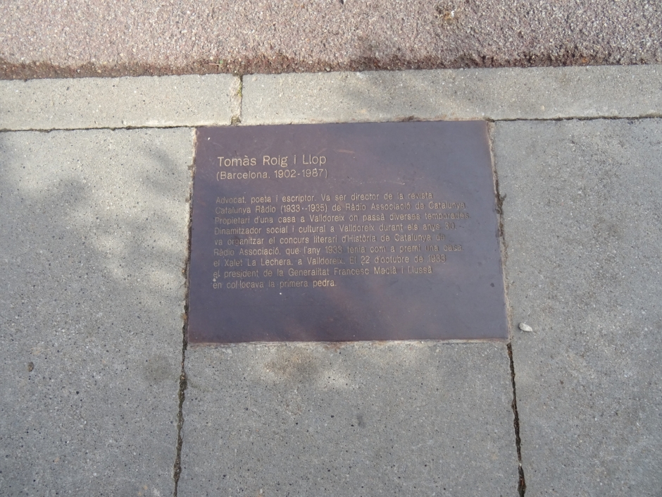 Placa de Tomàs Roig Llop