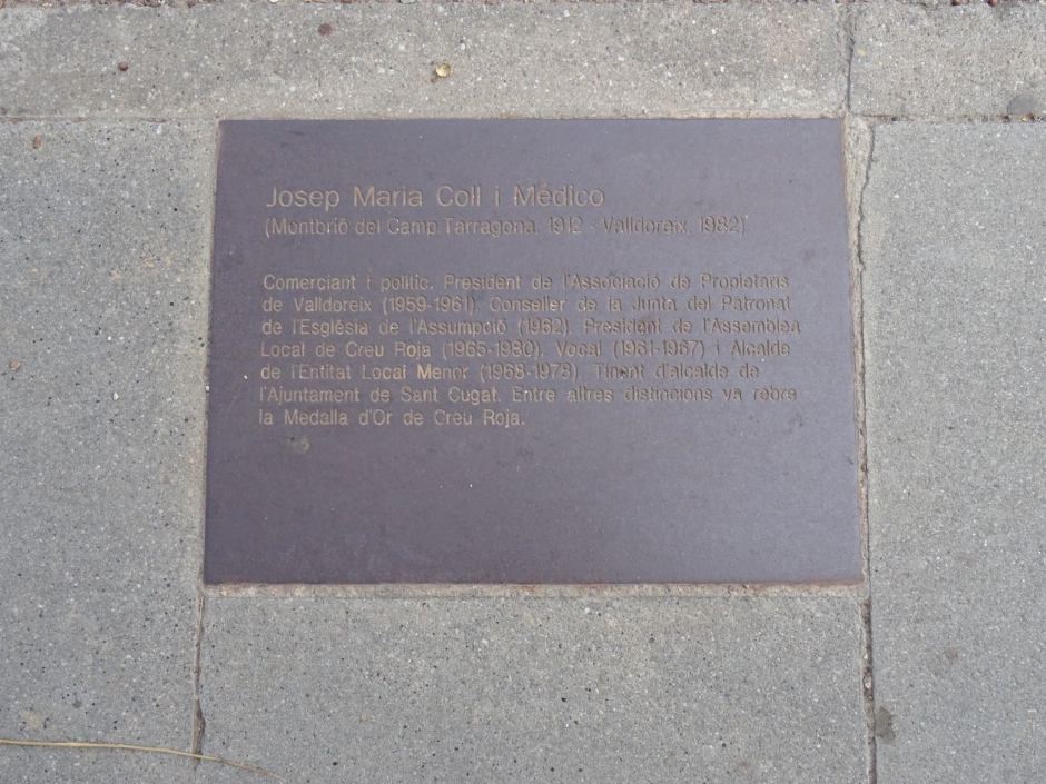 Placa de Josep Maria Coll Médico