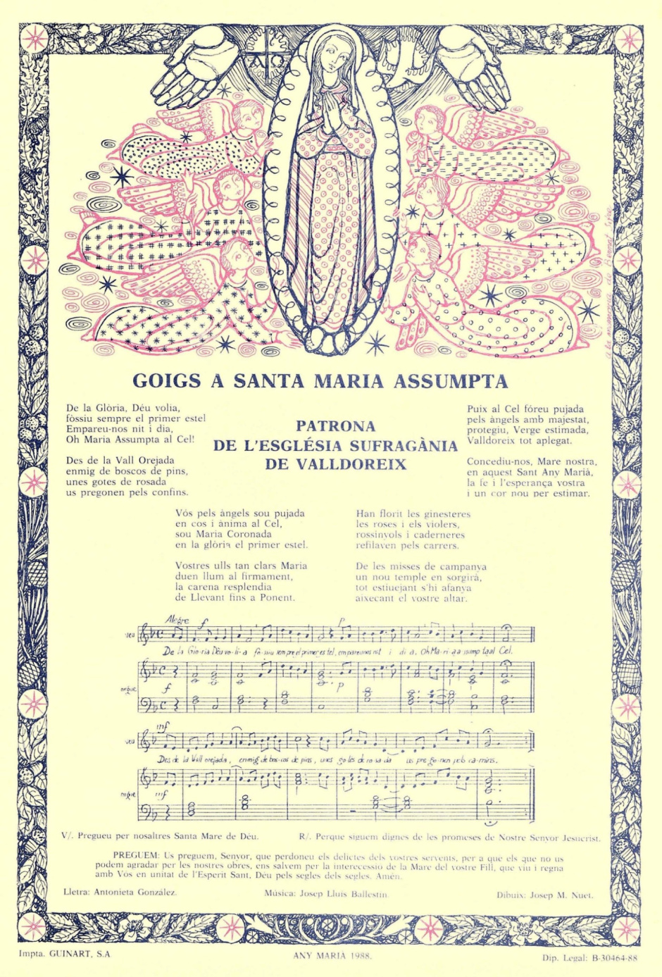 Goigs a Santa Maria Assumpta. Fotografia: Alguns goigs