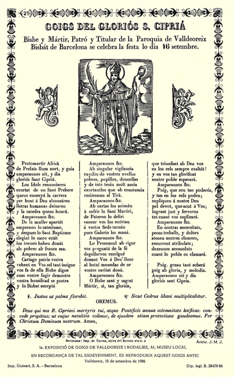 Goigs a Sant Cebrià. Fotografia: Alguns goigs 