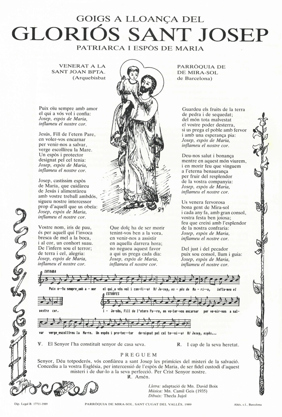 Goigs a Sant Josep. Fotografia: Alguns goigs 