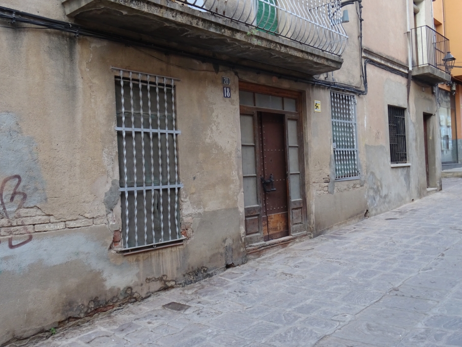 Planta baixa de la casa al carrer de la Riera número 18