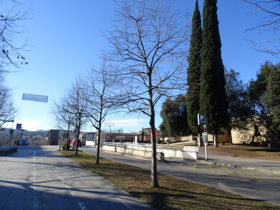Carrers de la Torre i de la Creu i jardins de llevant del monestir.