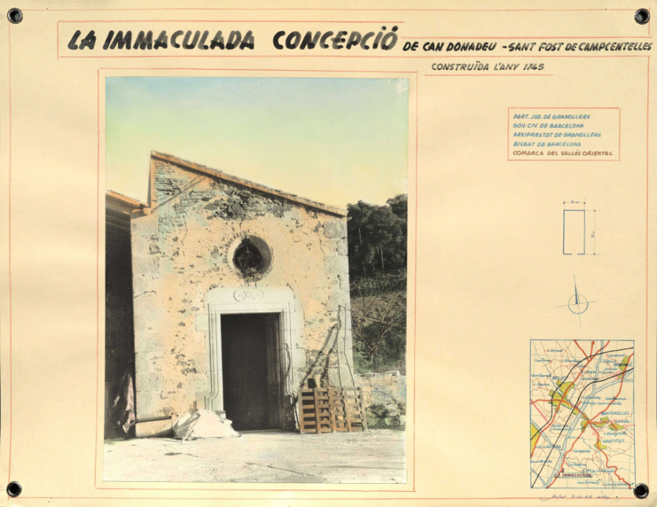 Imatge de la Immaculada Concepció de can Donadéu. 1963. ACVO_1241923