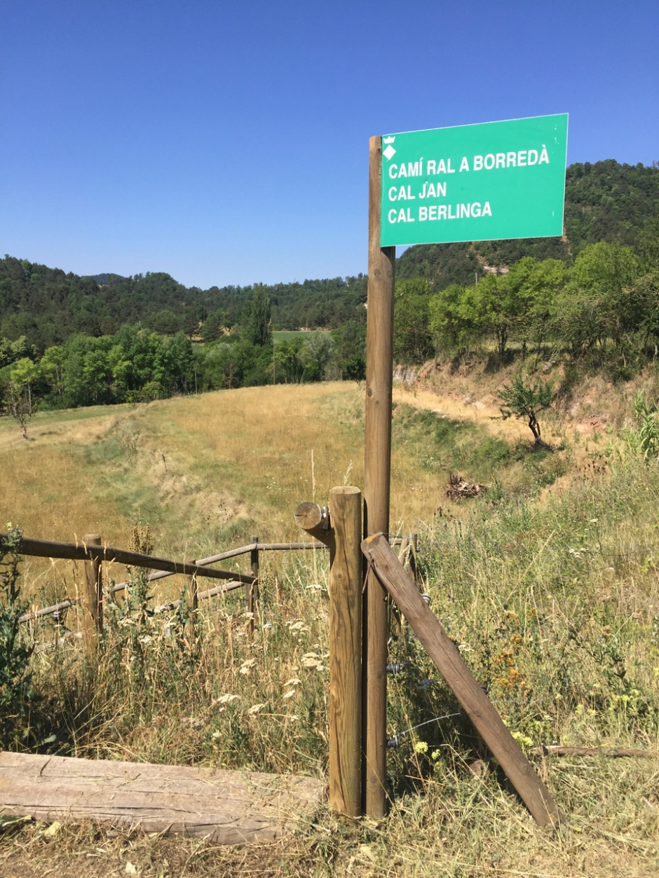 Cami ral a l'entrada del poble