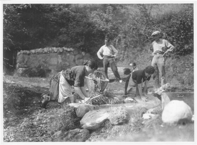 Fotografia de l'antiga bassa del poble, on ara hi ha la font de la Mola