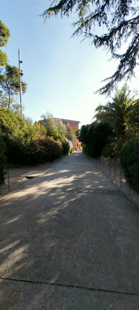 Vista general del camí d'accés a la masia a on es van documentar les restes arqueològiques l'any 1984.  