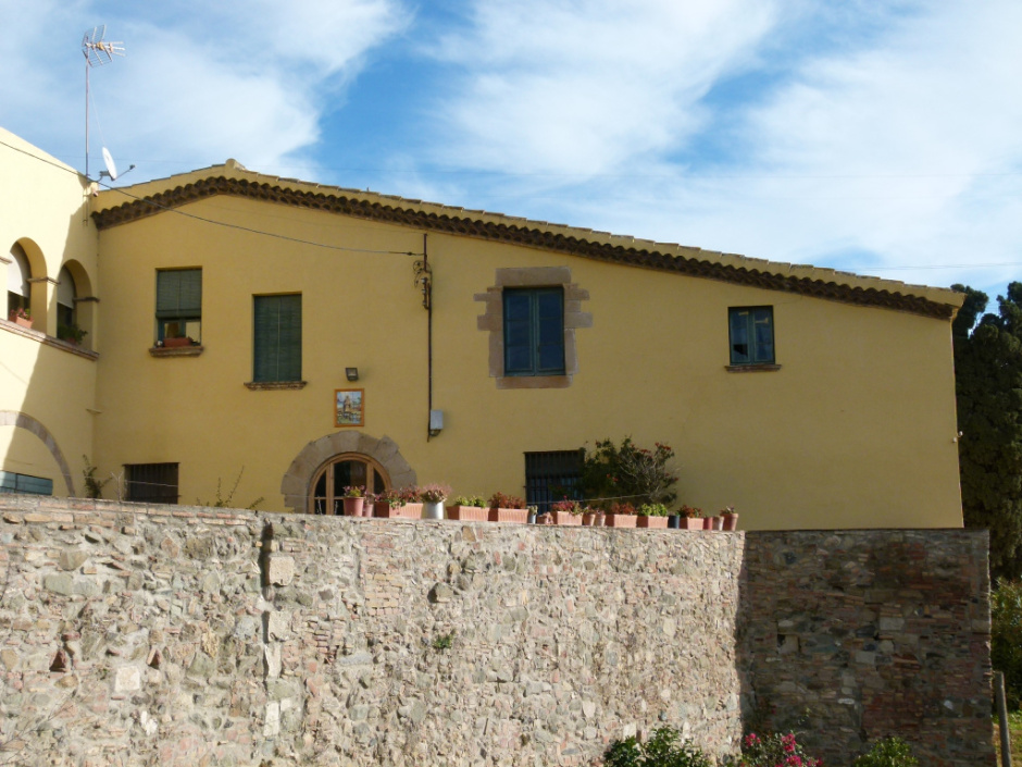 Vista detall de la façana. 