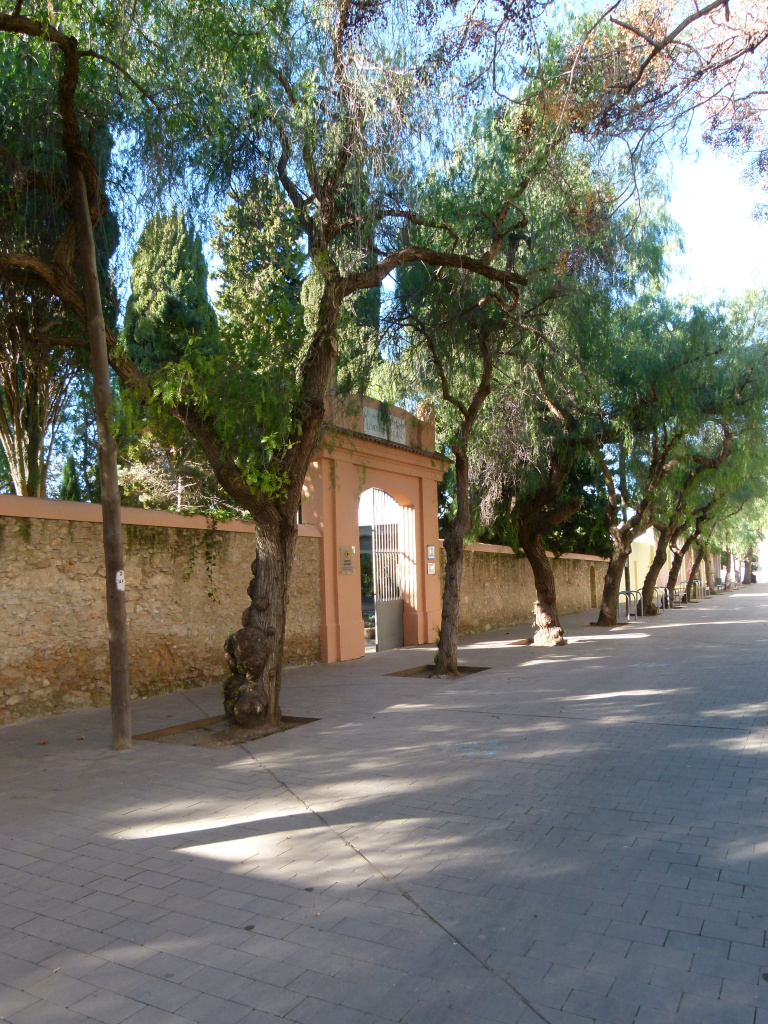 Vista general amb la porta d'accés al recinte.