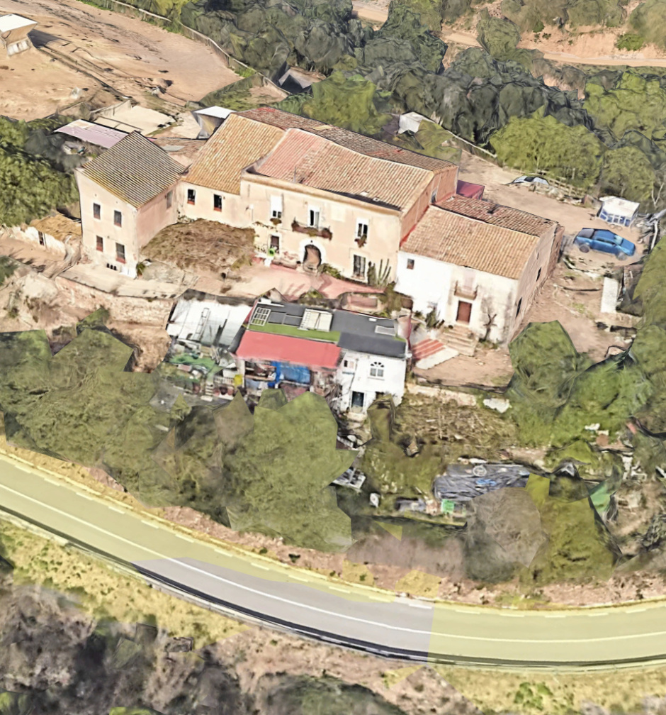 Vista del conjunt arquitectònic de Can Cuiàs.