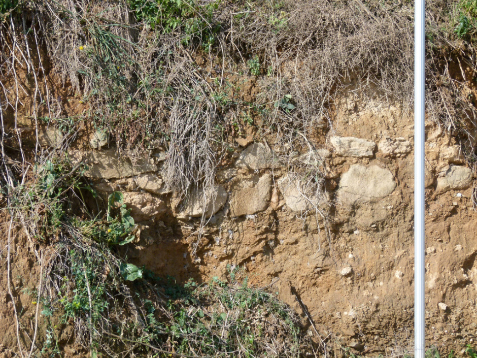 Vista detall de les restes arqueològiques.