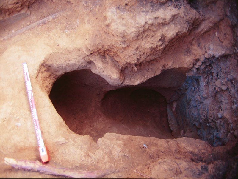 Retall documentat durant l'excavació de l'any 1999. (Autora: Núria Miró. Font: Arxiu Àrea de Coneixement i Recerca DGPC). 