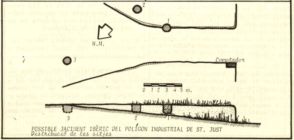 Planta i secció de les sitges (Autor: Juli Ochoa. Font: La Vall de Verç, núm. 3)