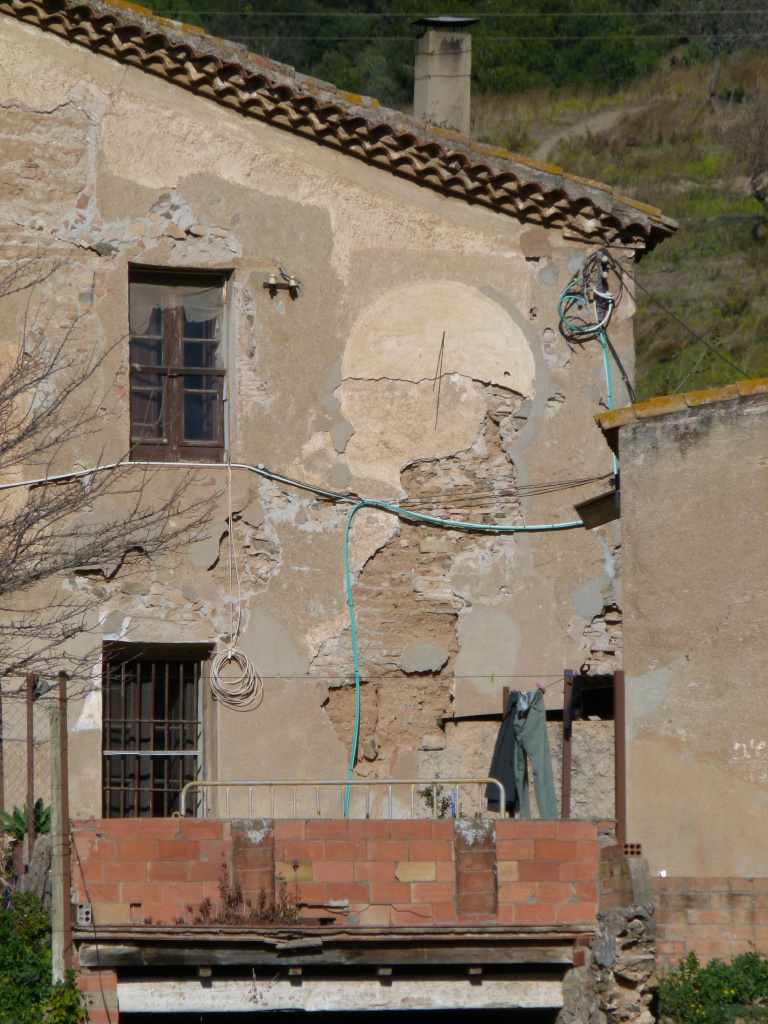 Vista detall de l'emplaçament del rellotge.