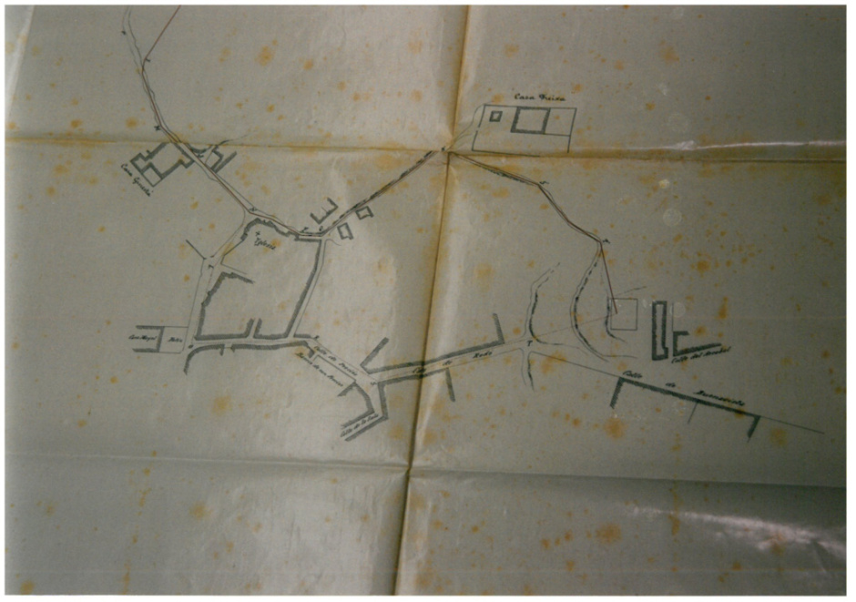 Plànol de finals del segle XIX. Font: Arxiu Municipal de Sant Just Desvern.