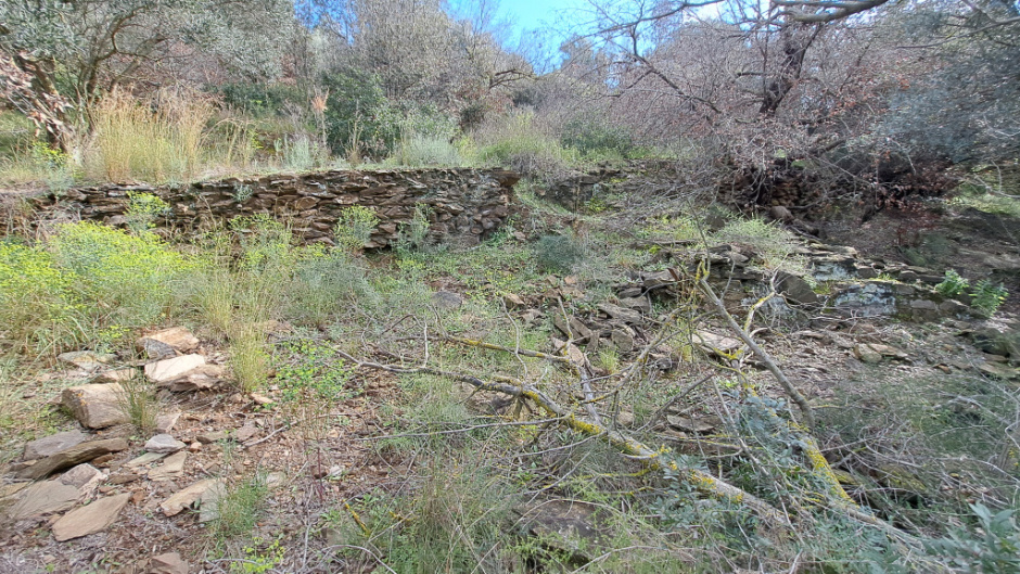 Vista general de les restes de la barraca.
