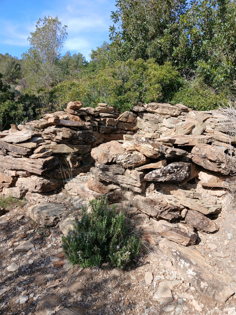 Vista detall de l'entrada de la barraca.