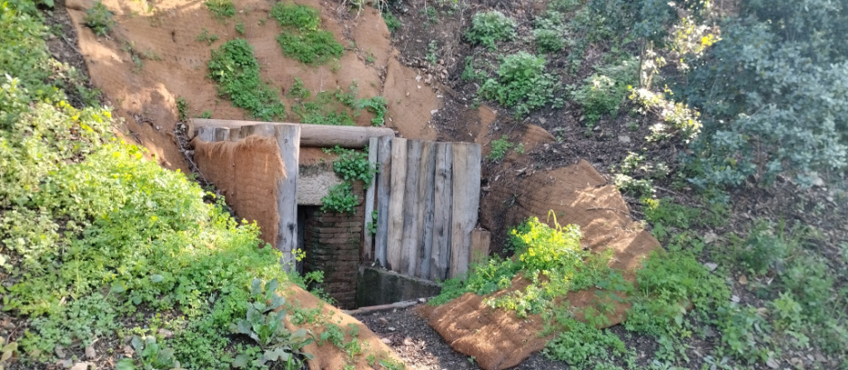 Vista general de l'emplaçament de la portella. 