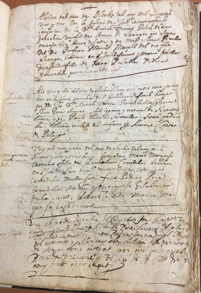 Baptisme. B2 1622-1668.664.2 p.1